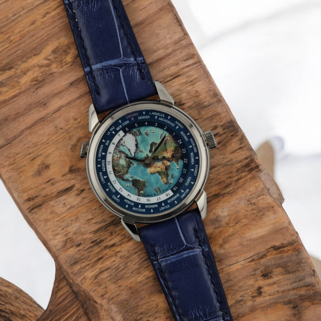 Handmade Crocodile Strap (Blue Stone)