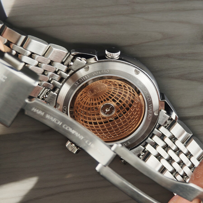 Haim Watch Co. Viajero Caseback on Bracelet